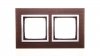 Simon 54 Nature Ramka podwójna drewno SREBRNE WENGE DRN2/84